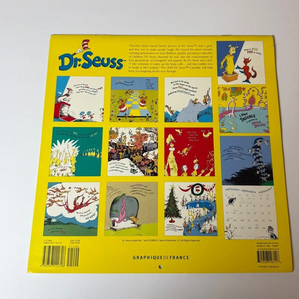 Dr Seuss 2005 16 Month Calendar The Cat in the Hat Graphic‎ de France Stickers